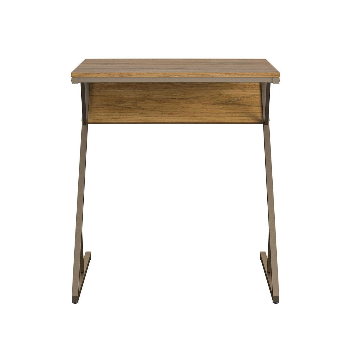 Schreibtisch Regal Wallnussfarben B: 72 Cm - Messingfarben/Walnussfarben, Design, Holzwerkstoff (64/72/49cm) - MID.YOU
