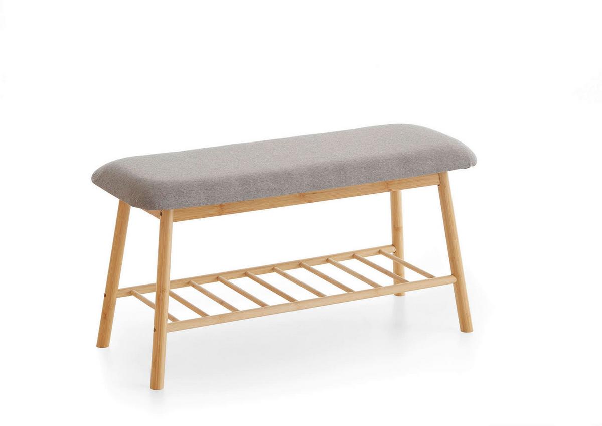 Sitzbank Grau B: 90 Cm - Grau, Design, Holzwerkstoff/Textil (90/45/34cm) - MID.YOU