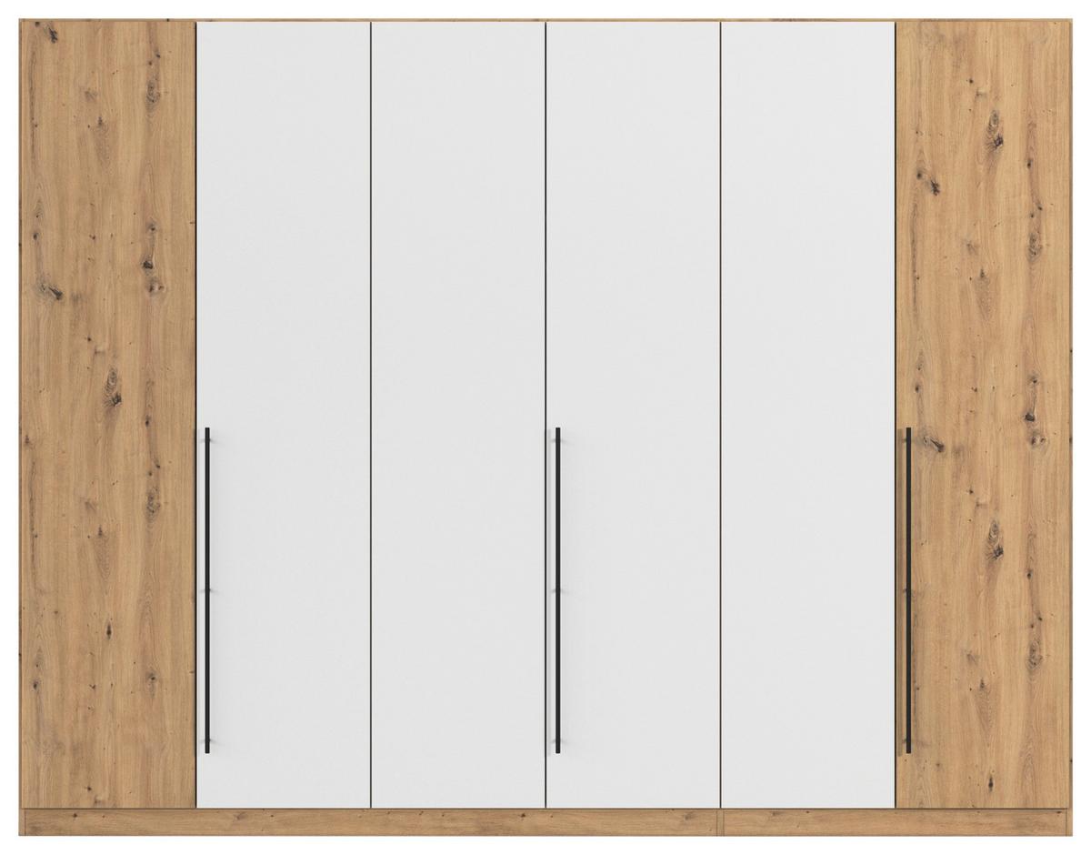 Kleiderschrank Safari B: 271 cm - Weiß/Eiche Artisan, KONVENTIONELL, Holzwerkstoff (271/210/54cm)