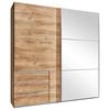 Schwebetürenschrank M. Spiegel 200cm Level 36a, Eiche Dekor - Eichefarben, MODERN, Glas/Holzwerkstoff (200/216/65cm) - MID.YOU