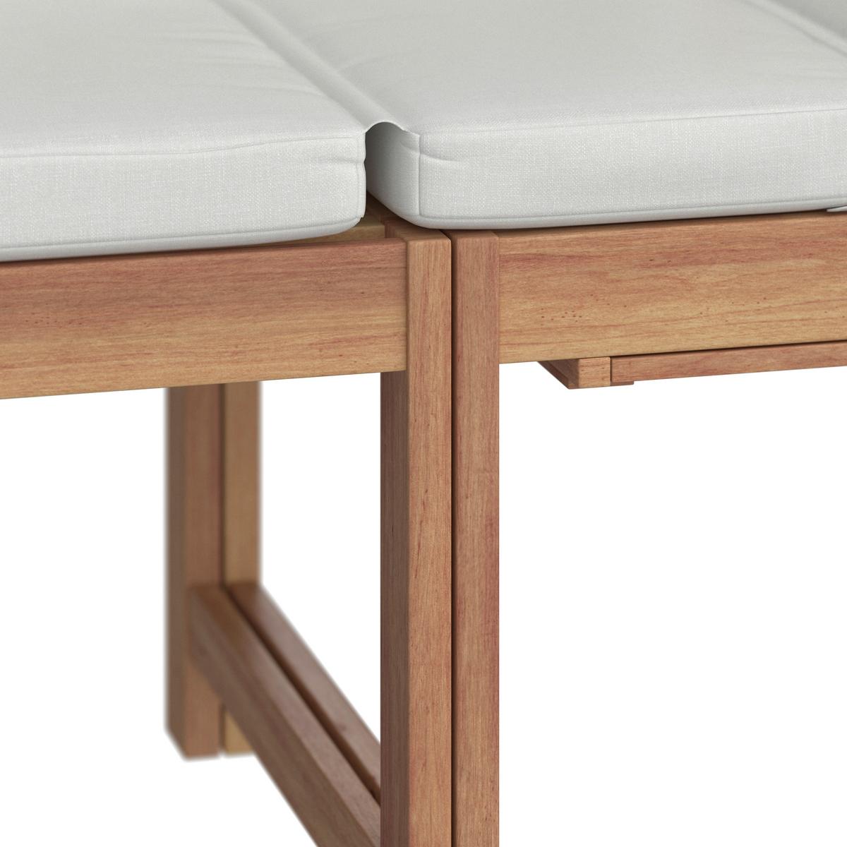 ZAHRADNÍ LAVICE JUNOA - šedá/barvy akácie, Moderní, dřevo/textil (200/75/60cm) - Bessagi Garden