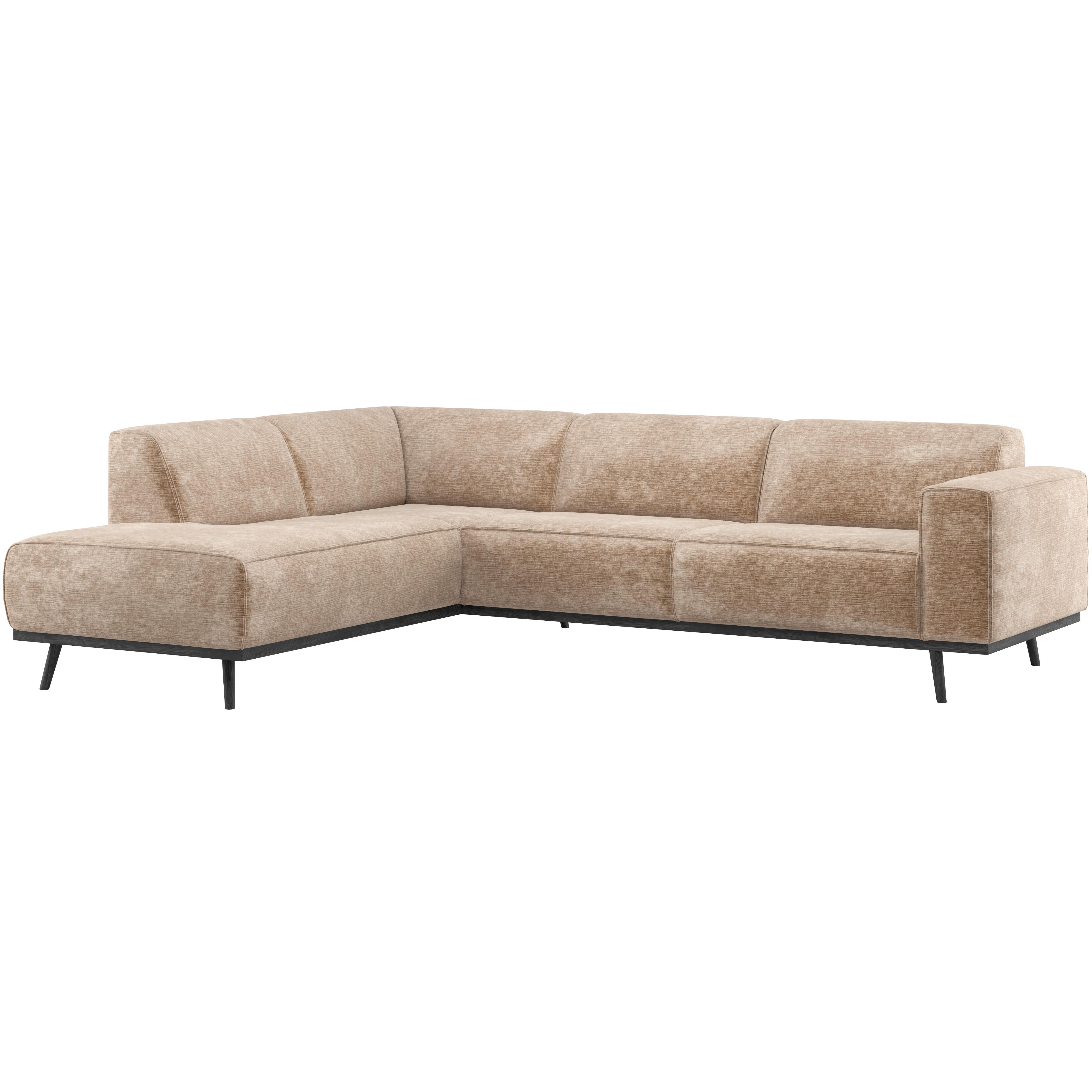 ECKSOFA Statement Taupe 210x274cm - Taupe/Schwarz, MODERN, Textil (210/274cm) - Livetastic
