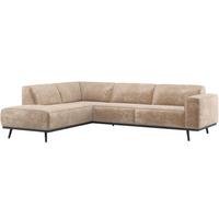 ECKSOFA Statement Taupe 210x274cm - Taupe/Schwarz, MODERN, Textil (210/274cm) - Livetastic