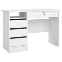 SCHREIBTISCH Function Plus,Weiß,L: 109,3 cm - Weiß, MODERN, Holzwerkstoff (109,3/48,5/75,6cm) - P & B