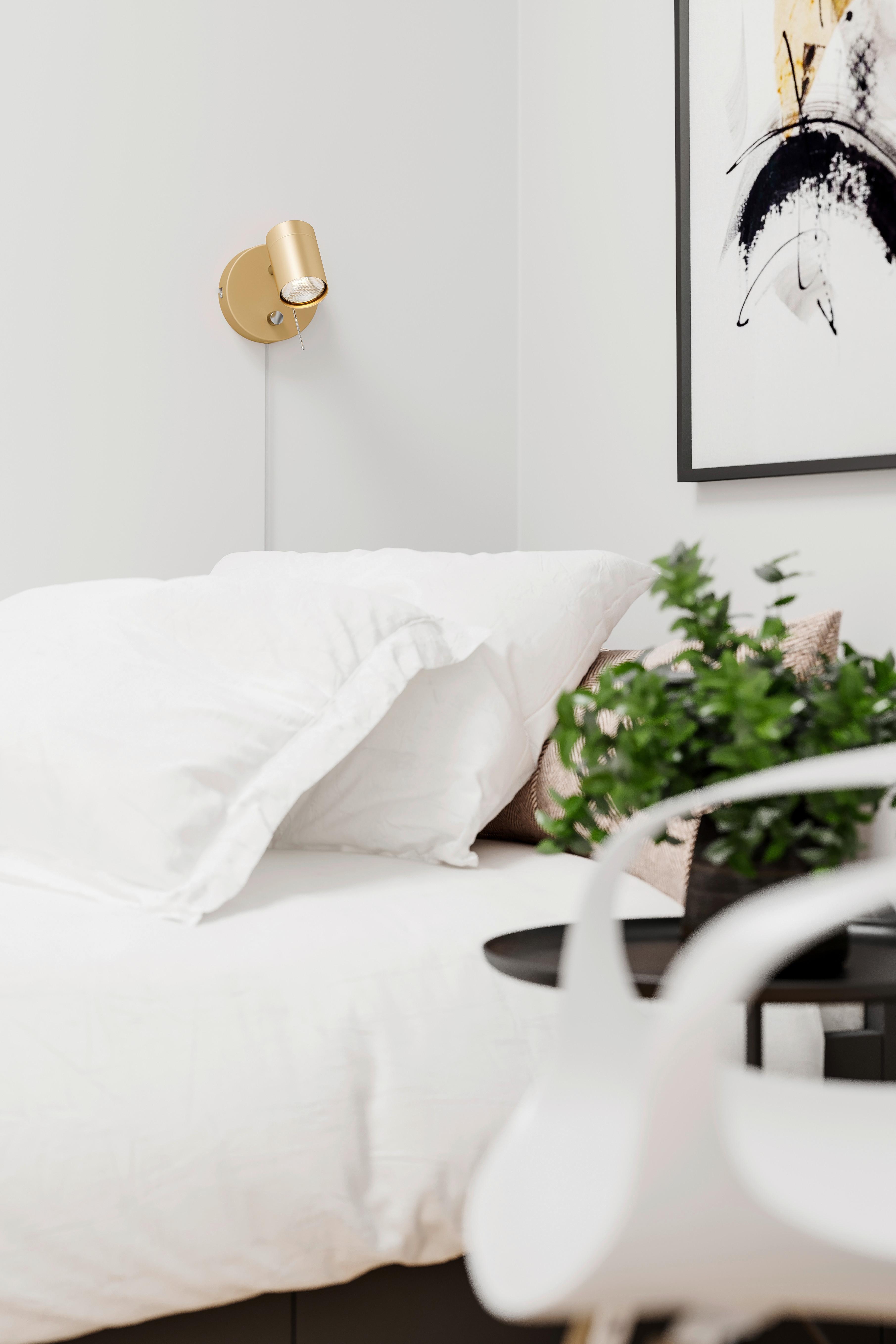 Wandleuchte Correct 1-flammig Goldfarben - Goldfarben, Basics, Metall (11/13cm) - By Rydéns