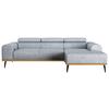 Ecksofa Hellgrau Mit Sitzvorzug S: 244x157 Cm - Hellgrau/Schwarz, KONVENTIONELL, Textil (244/157cm) - Cotta