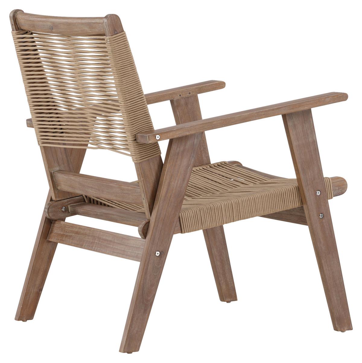 Loungesessel Peter Aus Akazienholz/textil - Braun, KONVENTIONELL, Holz/Textil (68/88/72cm) - Gardenson