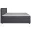 Boxbett Carrol 180x200 Im Trendigen Boxspringlook Grau - Blau/Schwarz, KONVENTIONELL, Holz/Textil (180/200cm)