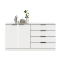 Tálalószekrény Kopenhagen - fehér, Design, faalapú anyag (148/80/35cm) - Livetastic