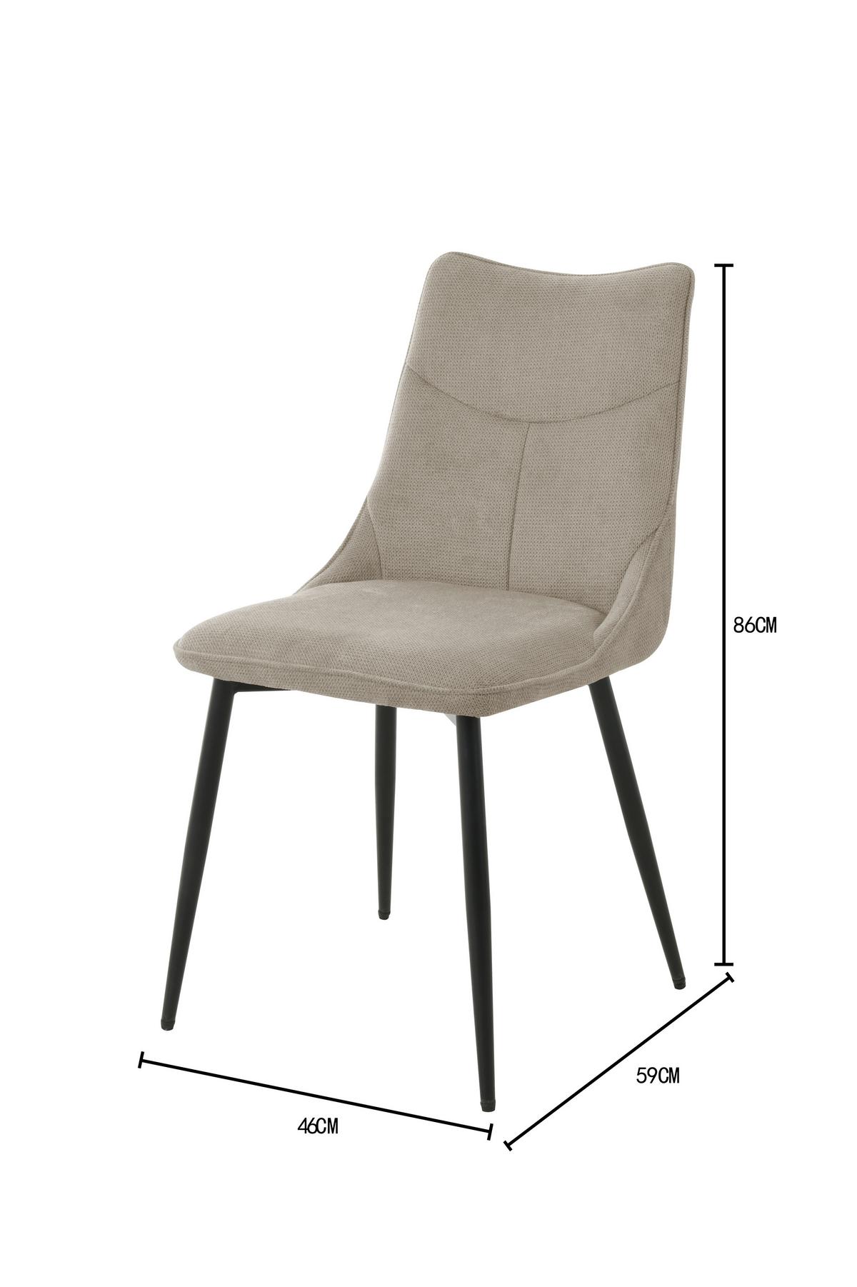 Szék Vera Giga-S - bézs/fekete, Konventionell, textil/fa (46/86/59cm) - Nedis SmartLife