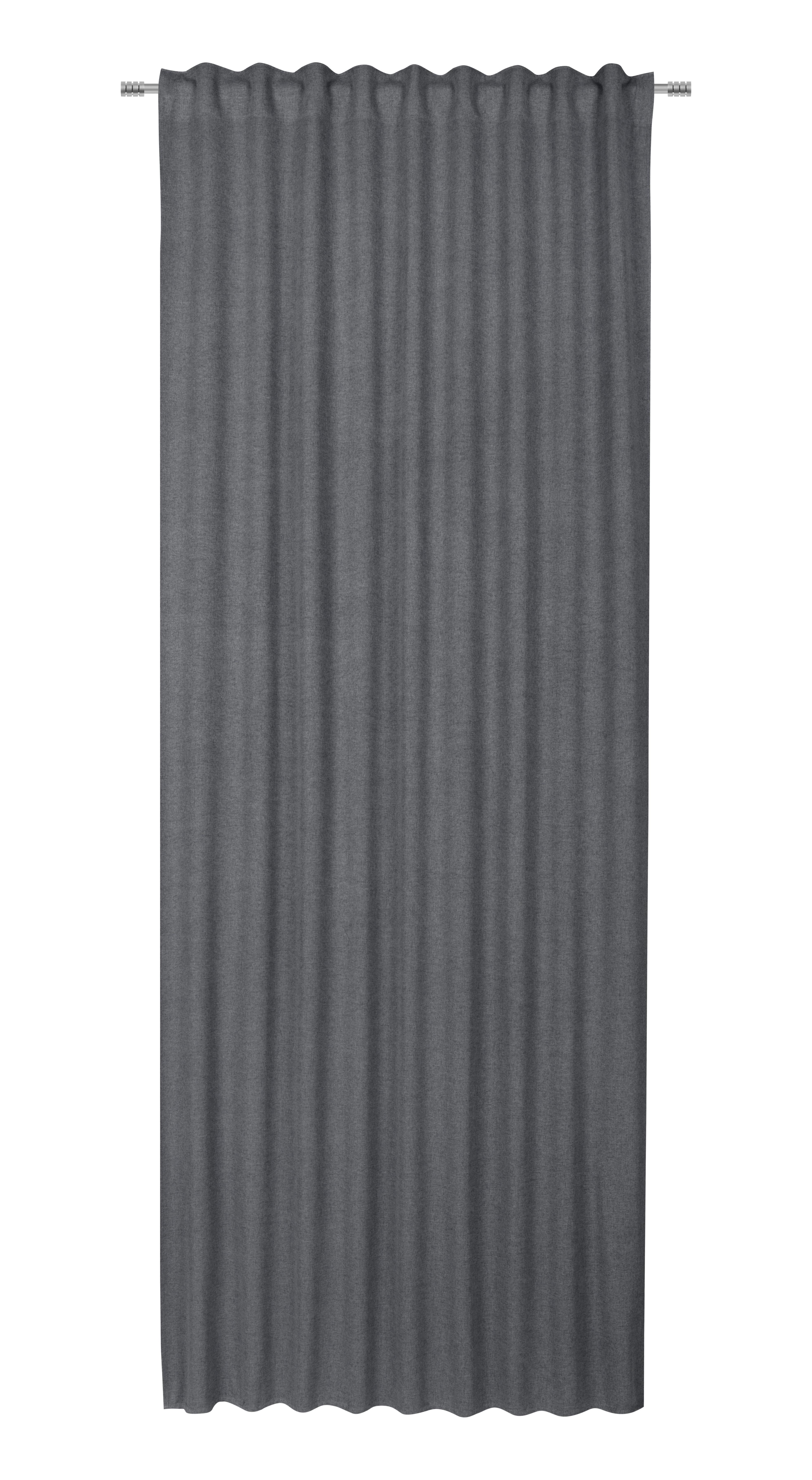 HOTOVÝ ZÁVES ULRICH 300CM - antracitová, Modern, textil (135/300cm) - Modern Living