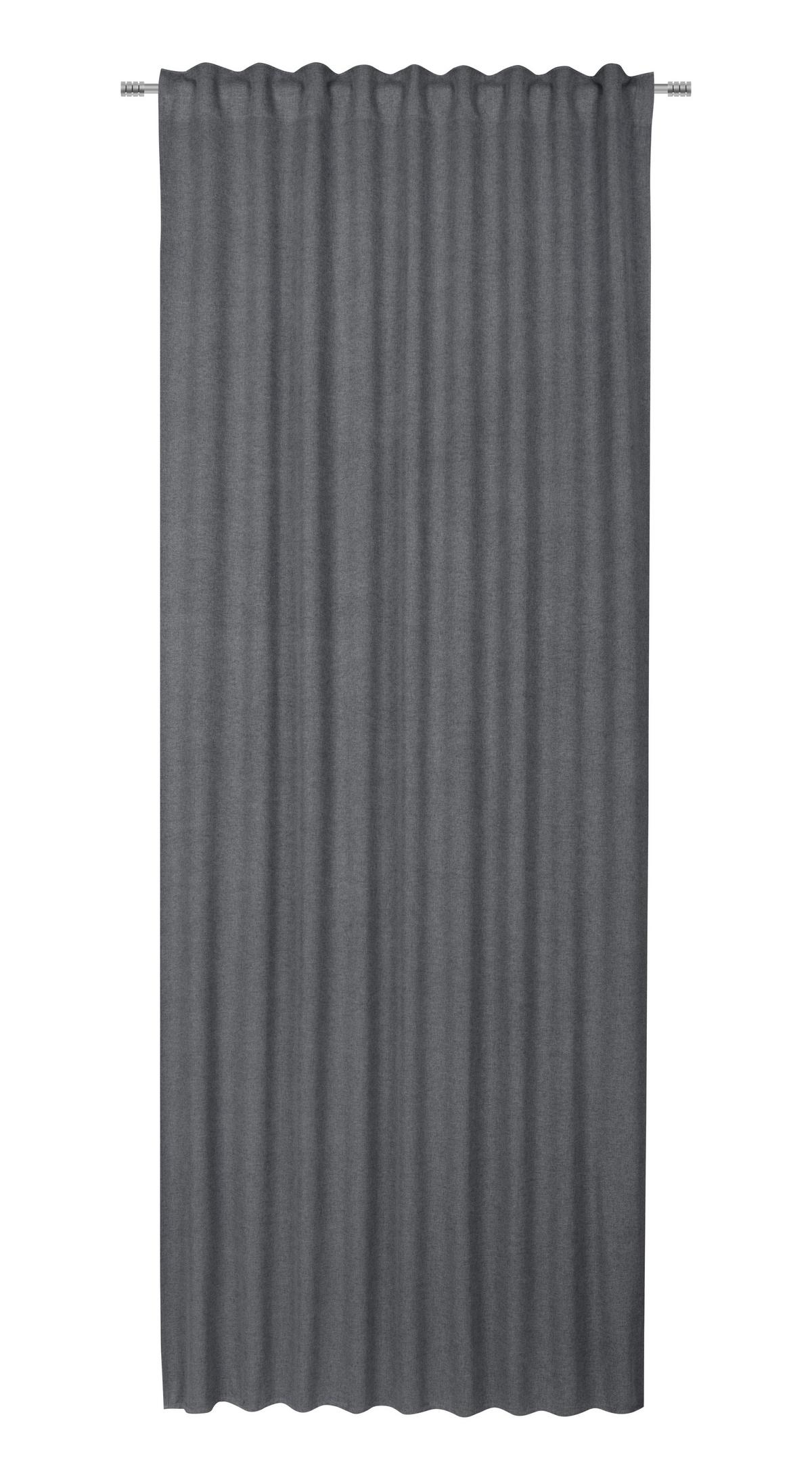 HOTOVÝ ZÁVĚS ULRICH 300CM - antracitová, Moderní, textil (135/300cm) - Modern Living