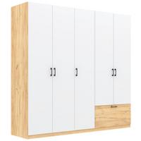 Nyílóajtós Szekrény Mila 225/210 Cm - Artisan tölgy/fehér, Konventionell, faalapú anyag (225/210/54cm)