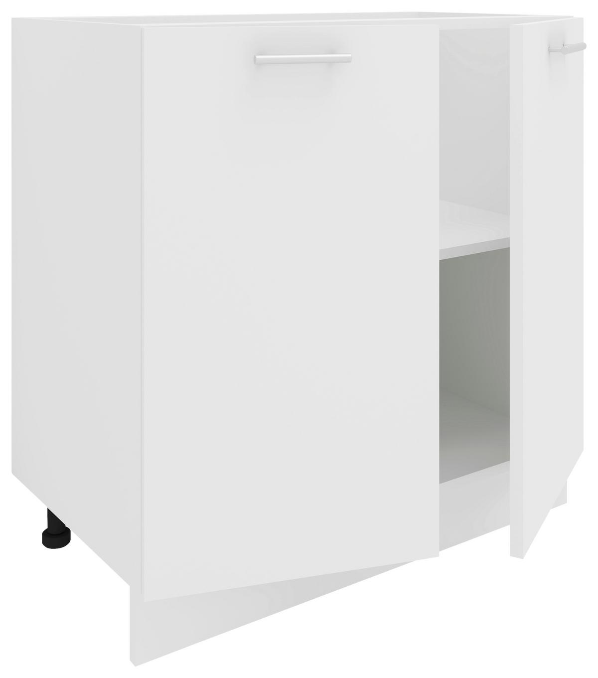 Küchenunterschrank Esilo 80 cm Weiß - Weiß/Sonoma Eiche, KONVENTIONELL, Holzwerkstoff (80/82/46cm) - MID.YOU