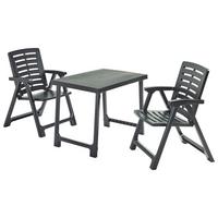 Balkonmöbel Set Pik Nik aus Kunststoff, klappbar - Anthrazit, Basics, Kunststoff - Ondega