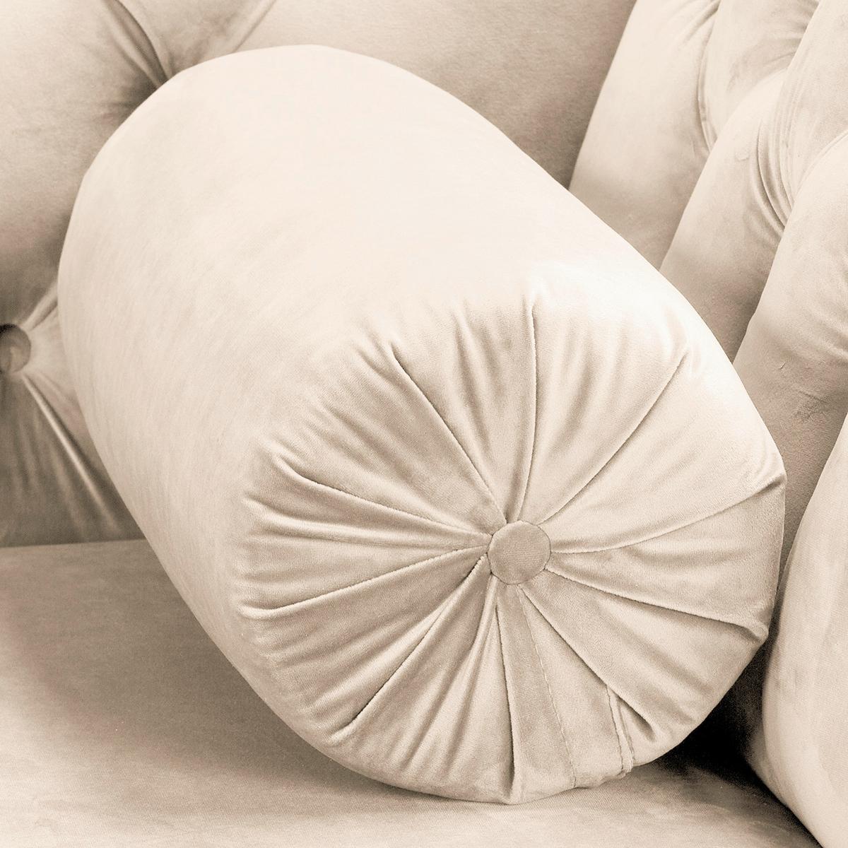 Récamiere Pako Creme B: 185cm - Creme/Braun, Design, Textil (185/93/75cm) - Livetastic