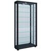 Vitrine Lumo Schwarz B: 59 cm - Schwarz, MODERN, Glas/Holzwerkstoff (59/114,8/18cm) - MID.YOU
