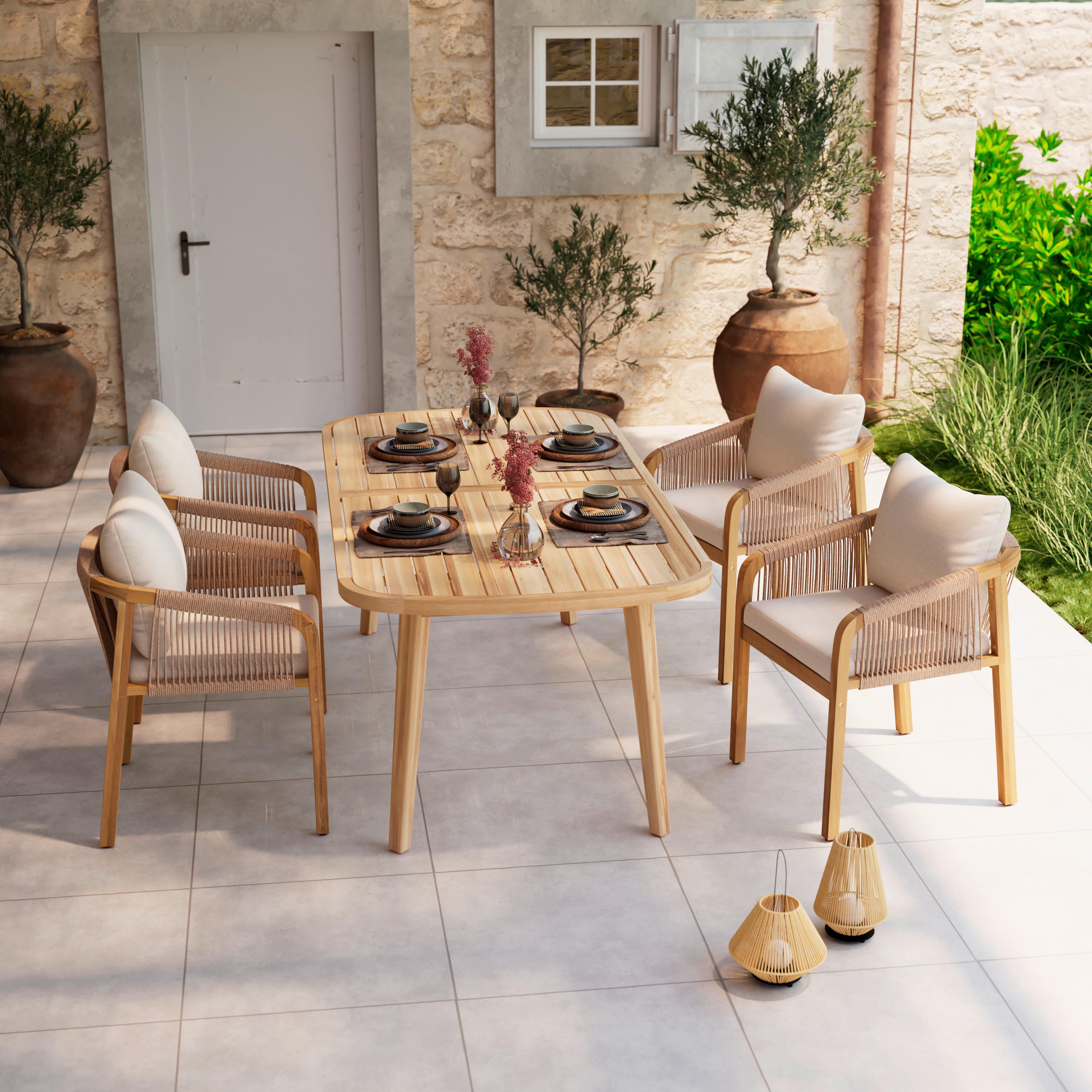 Gartensessel Talinn - Akaziefarben, MODERN, Holz (58/76,5/66cm) - Beldano