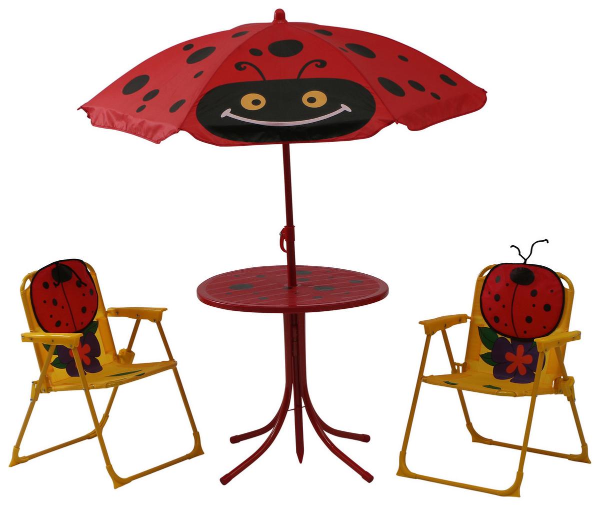Kinder-Gartenset 672618 - Rot, MODERN, Textil/Metall - Siena Garden