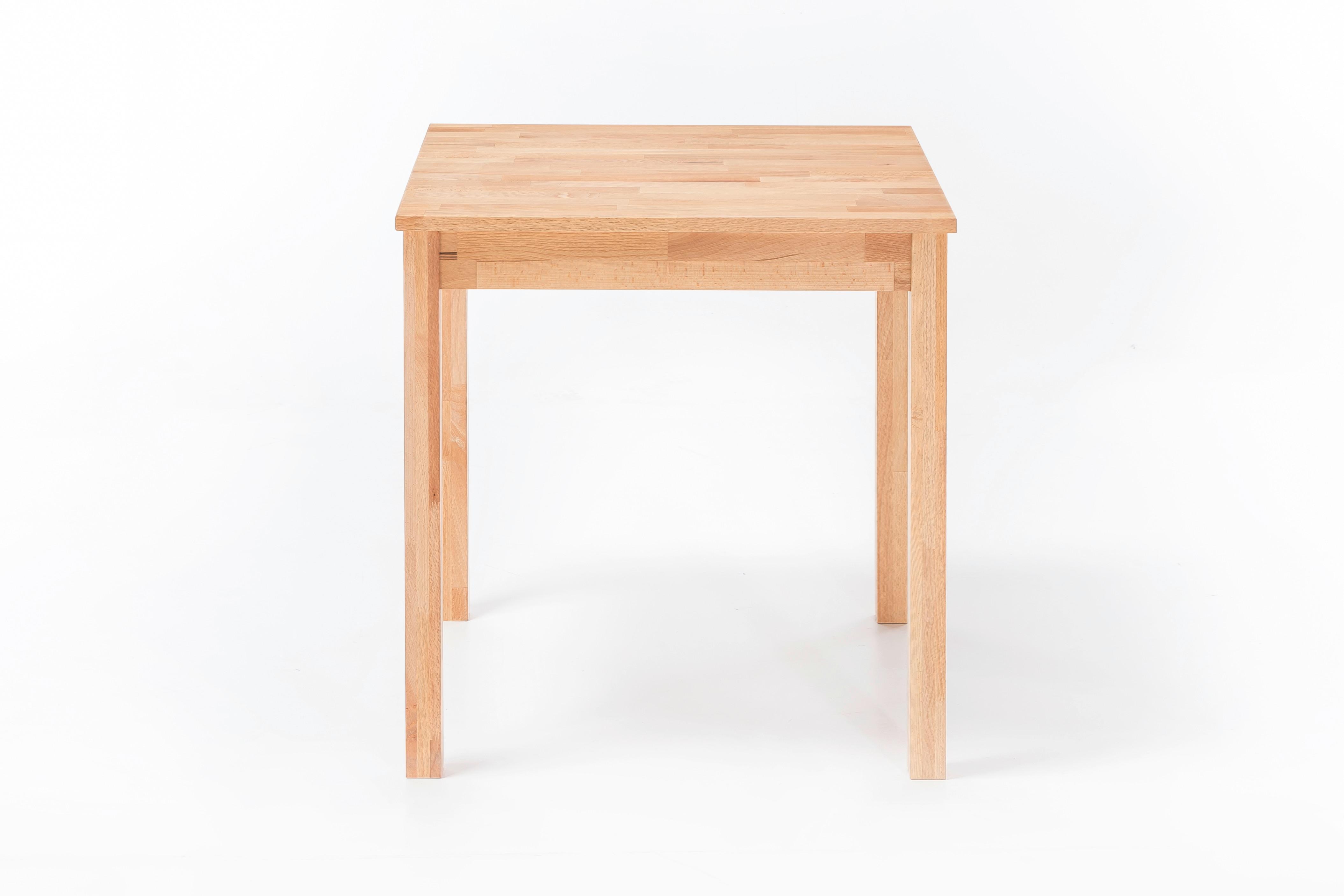 Esstisch mit Echtholz-Platte Alfons 50x76cm Wildeiche - Wildeiche/Kernbuche, LIFESTYLE, Holz (50/76/70cm) - MID.YOU