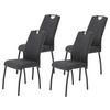 Stuhl-Set Elif IIi S Anthrazit - Dunkelgrau/Anthrazit, MODERN, Textil/Metall (44/96/64cm) - MID.YOU