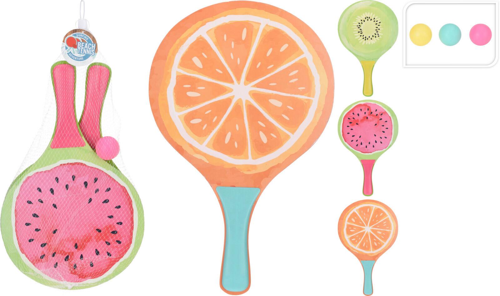 Strandlabda Szett S04400130 - fa (4/4/4cm)