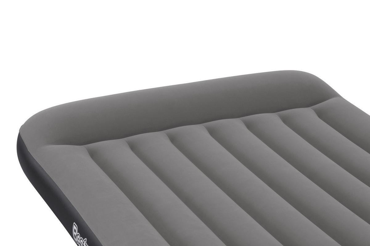 Luftbett Lisha 191x137x30 cm Bis 300kg, inkl. Pumpe - Dunkelgrau/Schwarz, KONVENTIONELL, Kunststoff/Metall (191/137/30cm) - Bestway