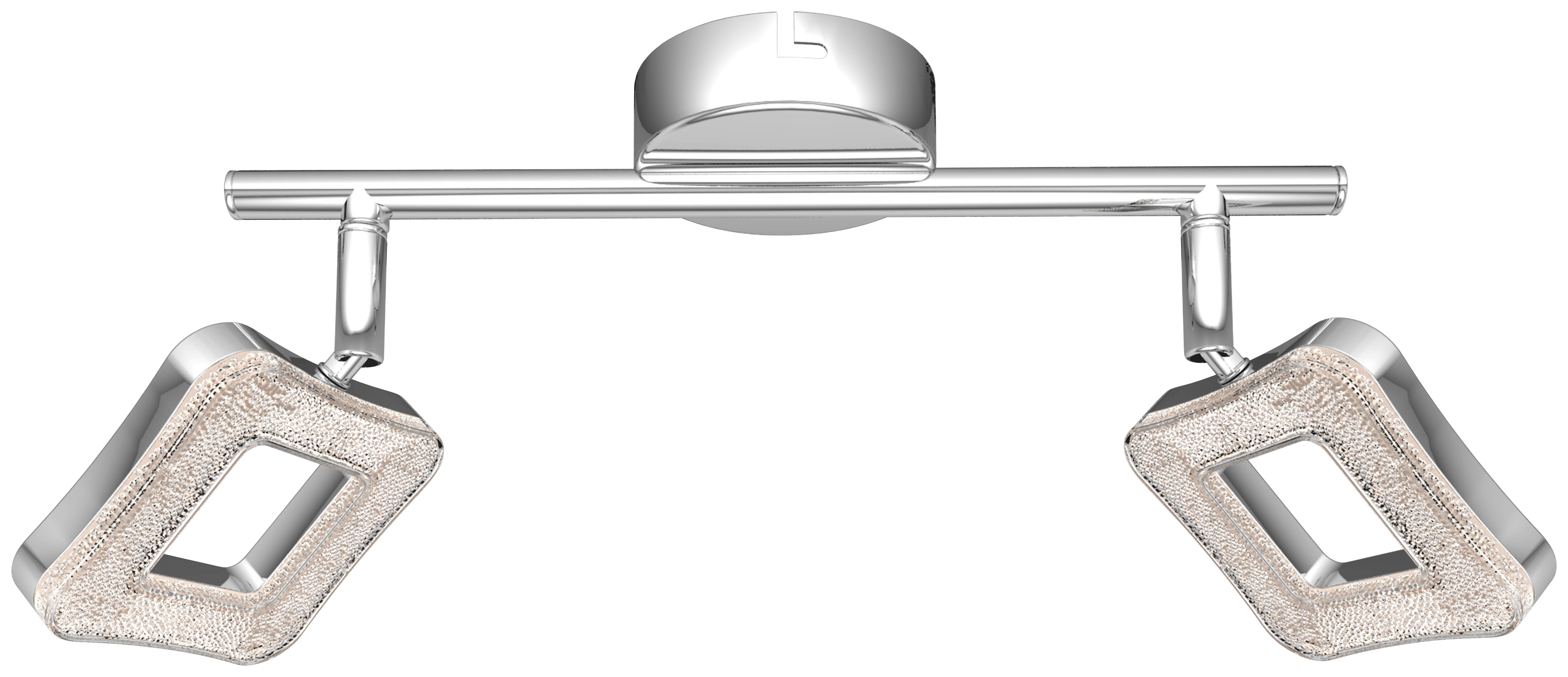 Led-strahler Amelie 2-flammig Verstellbar L: 30 Cm - Chromfarben, MODERN, Kunststoff/Metall (30cm) - Luca Bessoni
