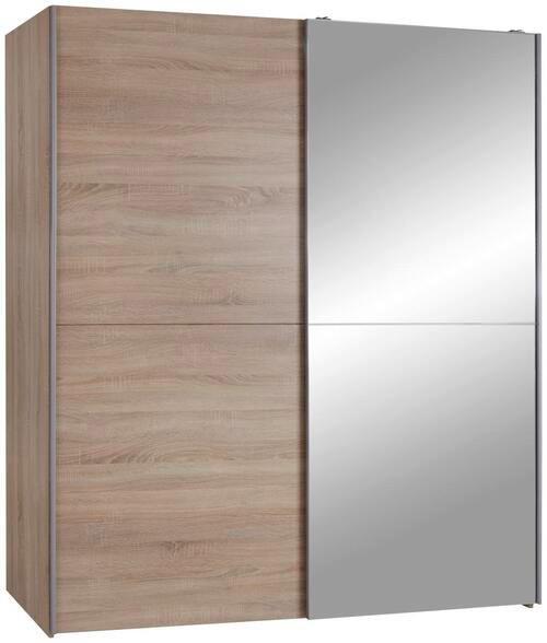 Schwebetürenschrank mit Spiegel 170cm Starter, Eiche Dekor
