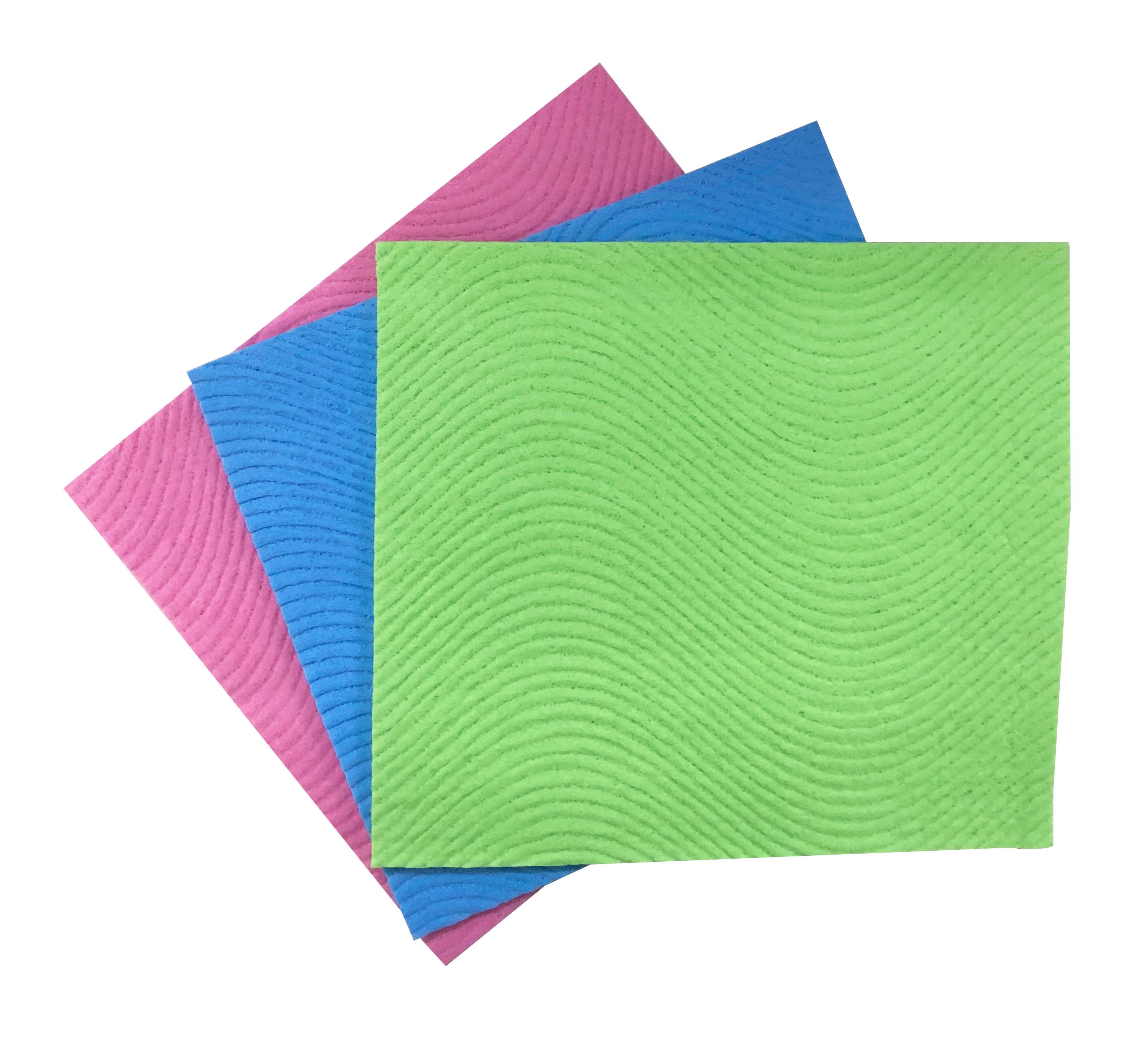 Schwammtuch Monika - Blau/Pink, KONVENTIONELL, Naturmaterialien/Textil (20/18cm) - Homezone