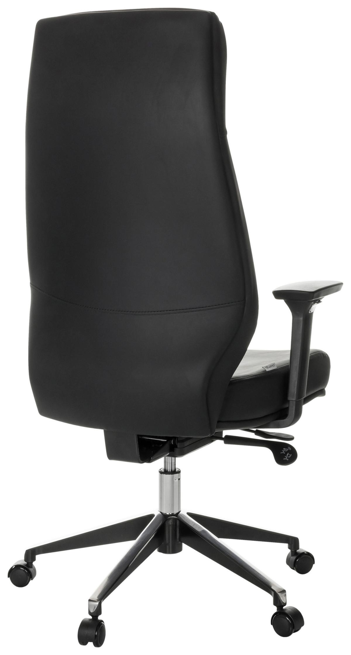 Chefsessel Vitoro Eco - Schwarz, Basics, Leder/Kunststoff (68/123-130/68cm) - MID.YOU