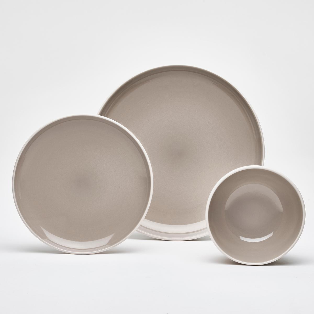 KOMBISERVICE Taupe, 16--Teilig. - Taupe, Basics, Keramik - Van Well