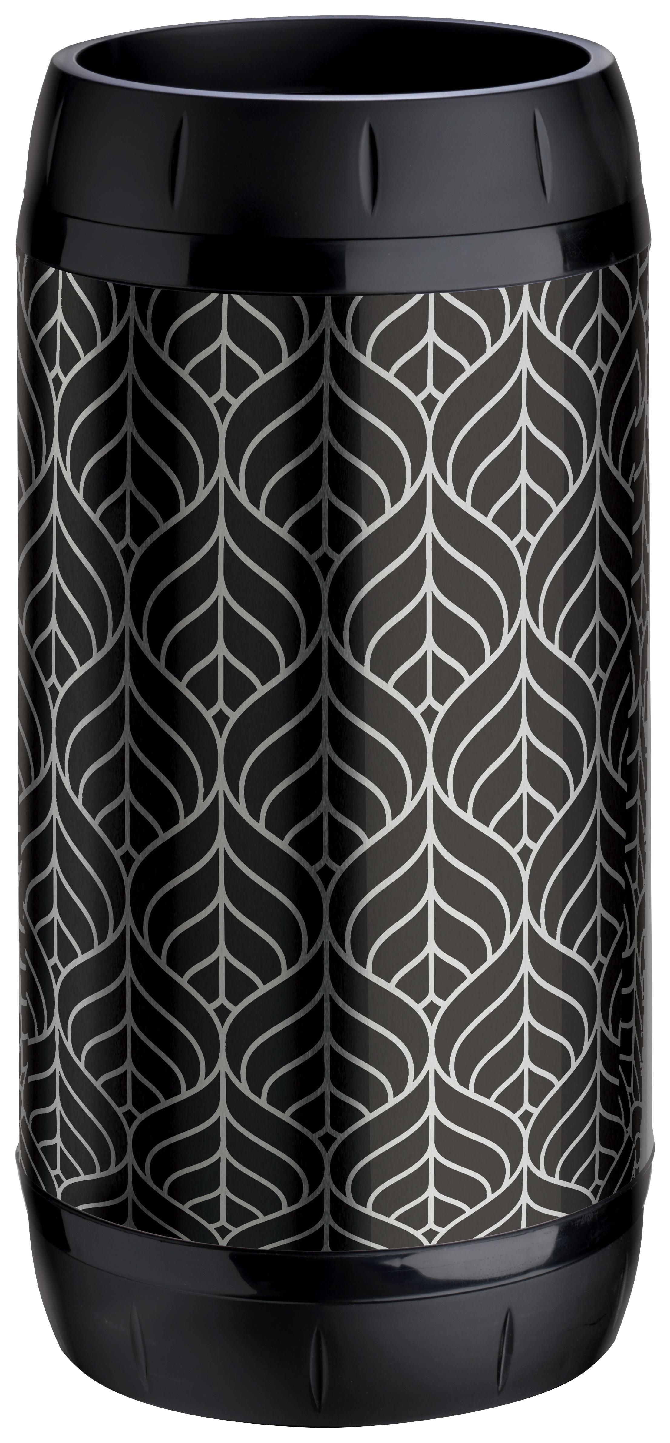 Schirmständer Umbrella Schwarz/silber - Silberfarben/Schwarz, MODERN, Kunststoff/Metall (26,8/51,6cm)