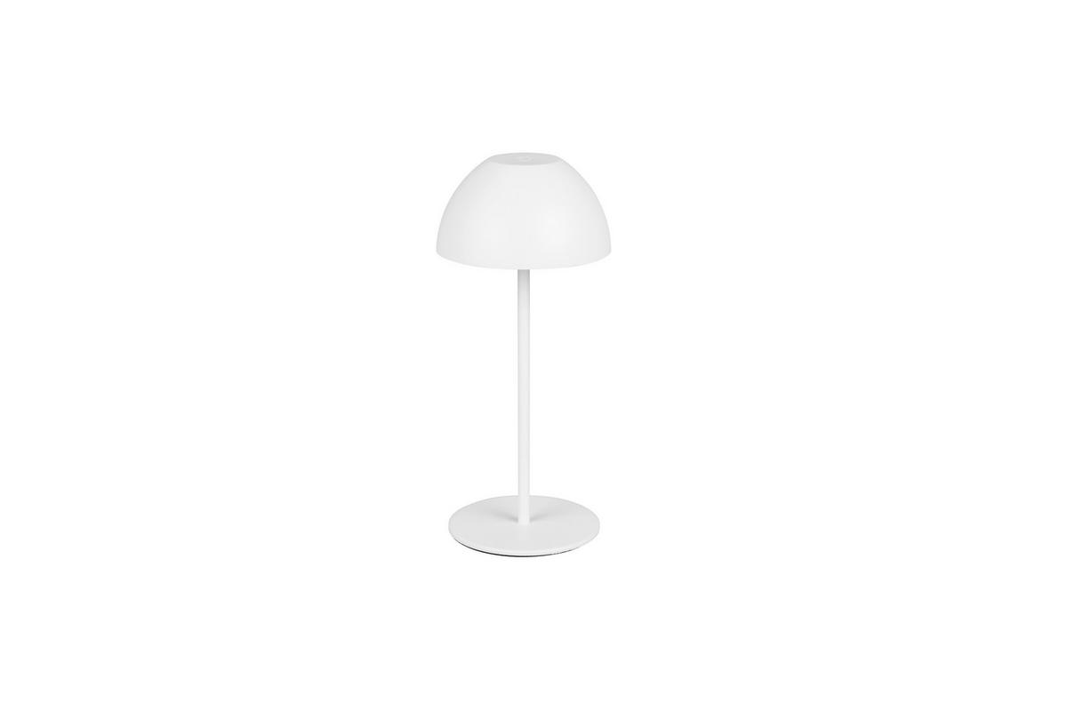 Akku-Tischleuchte Ortiz Weiß D: 9 cm - Weiß, Trend, Kunststoff (9/20cm)