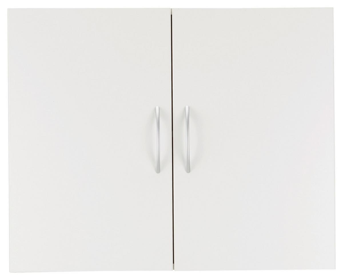 ZÁVĚSNÁ SKŘÍŇKA MRK - bílá/barvy hliníku, Konvenční, kompozitní dřevo/plast (80/64/40cm) - Mömax