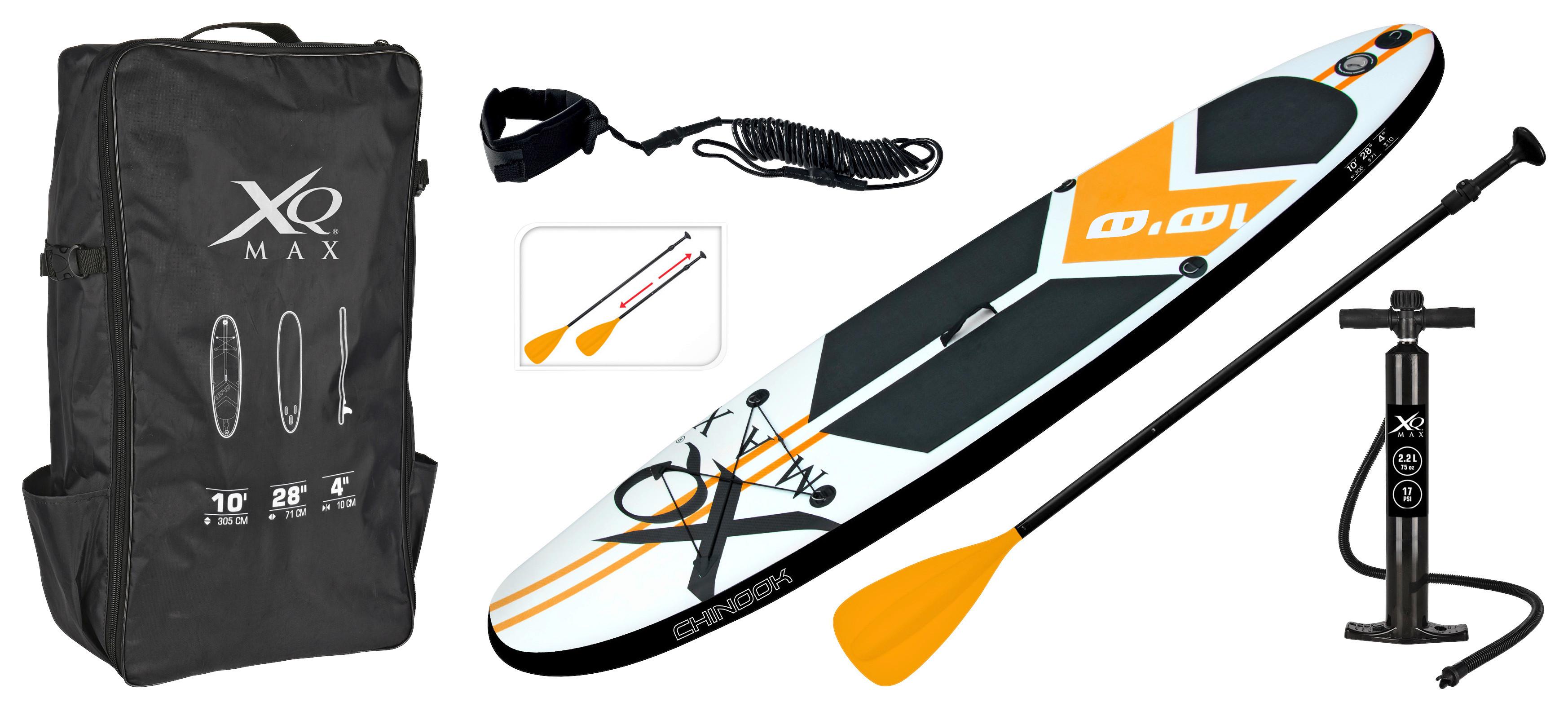Standup Paddelboard 305x71x10 cm - Schwarz/Orange, Kunststoff (305/71/10cm) - Based