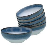 Schüsselset Cascade Steinzeug Blau - Blau/Weiß, Design, Keramik (16,5cm) - Creatable