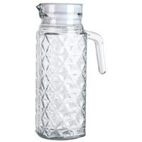 Wasserkaraffe Serjio - Klar/Weiß, Basics, Glas/Kunststoff (8,5/23,3/7,7cm) - Luca Bessoni