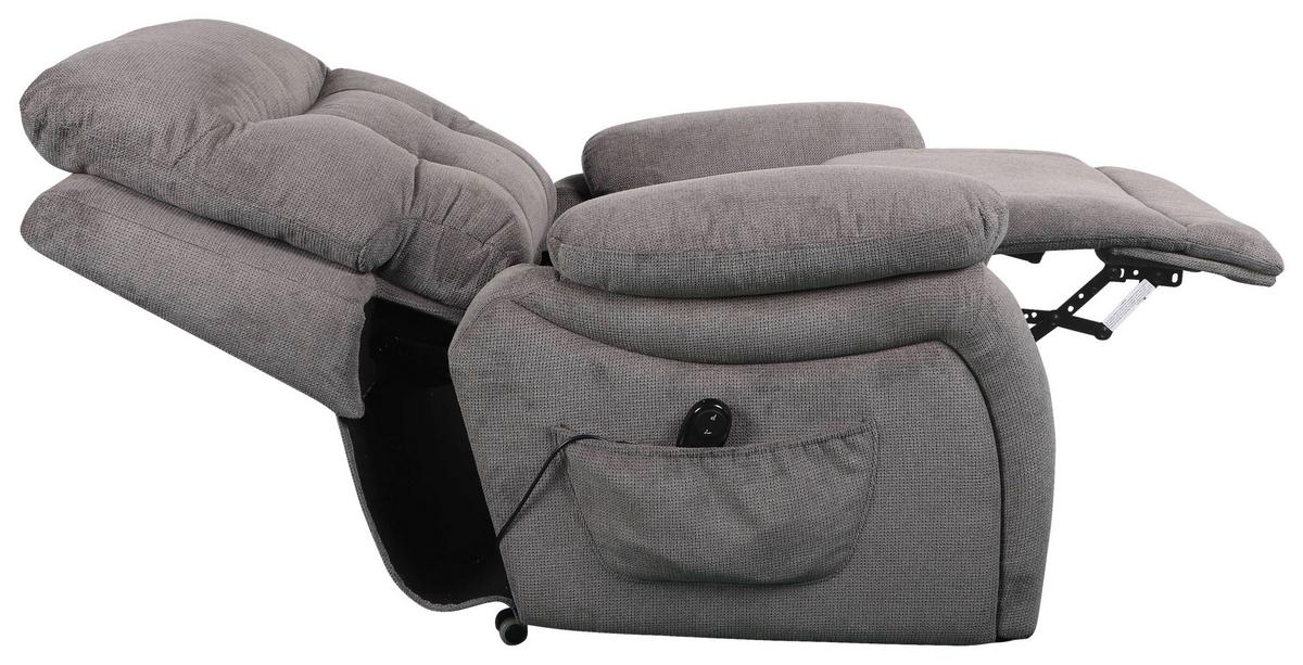 Relaxsessel Mario Webstoff Dunkelgrau, B: 89 Cm - Dunkelgrau/Schwarz, MODERN, Textil/Metall (89/107/94cm) - James Wood