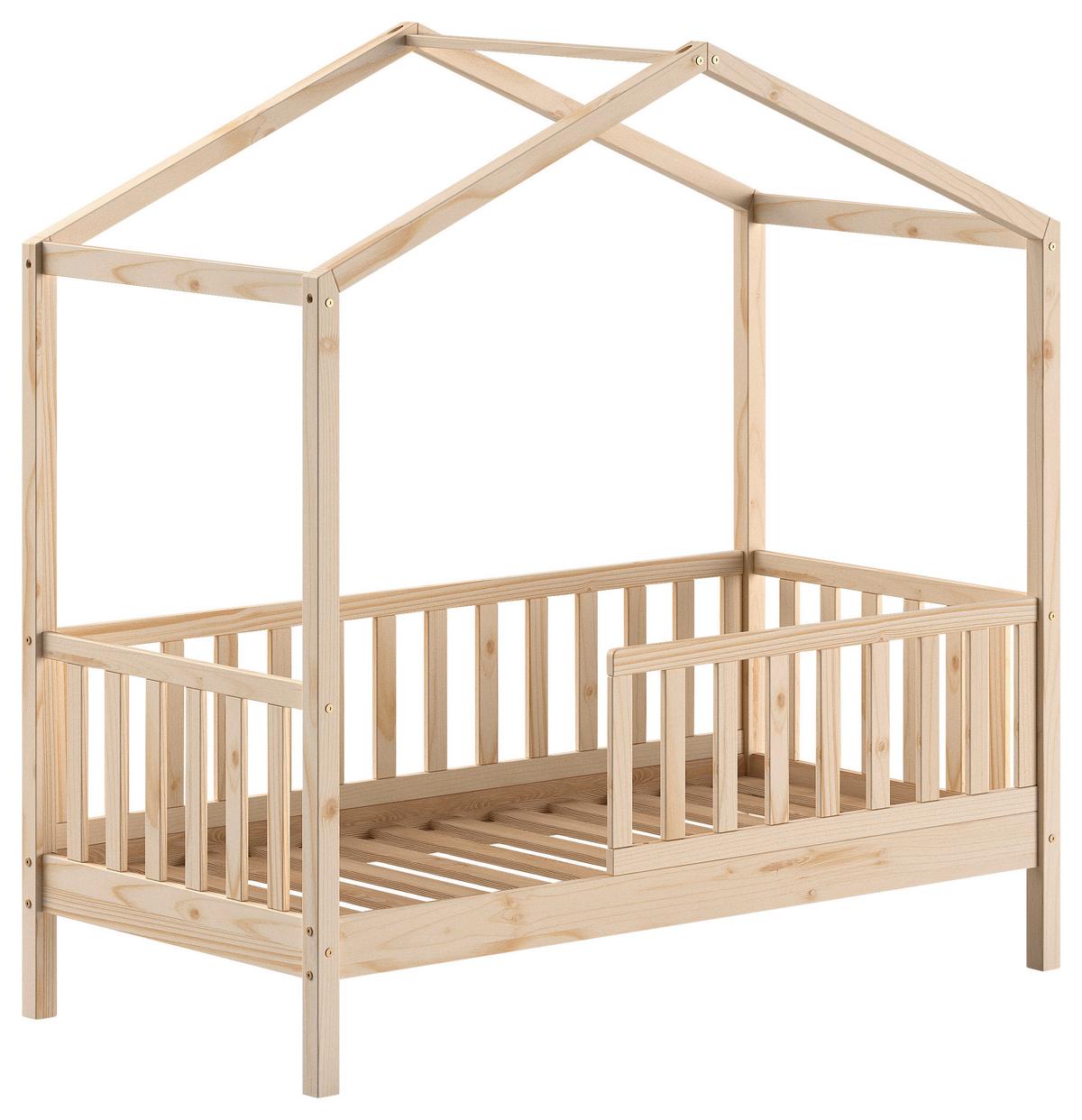 Hausbett Junior - Naturfarben/Kieferfarben, MODERN, Holz (70/140cm) - Vipack
