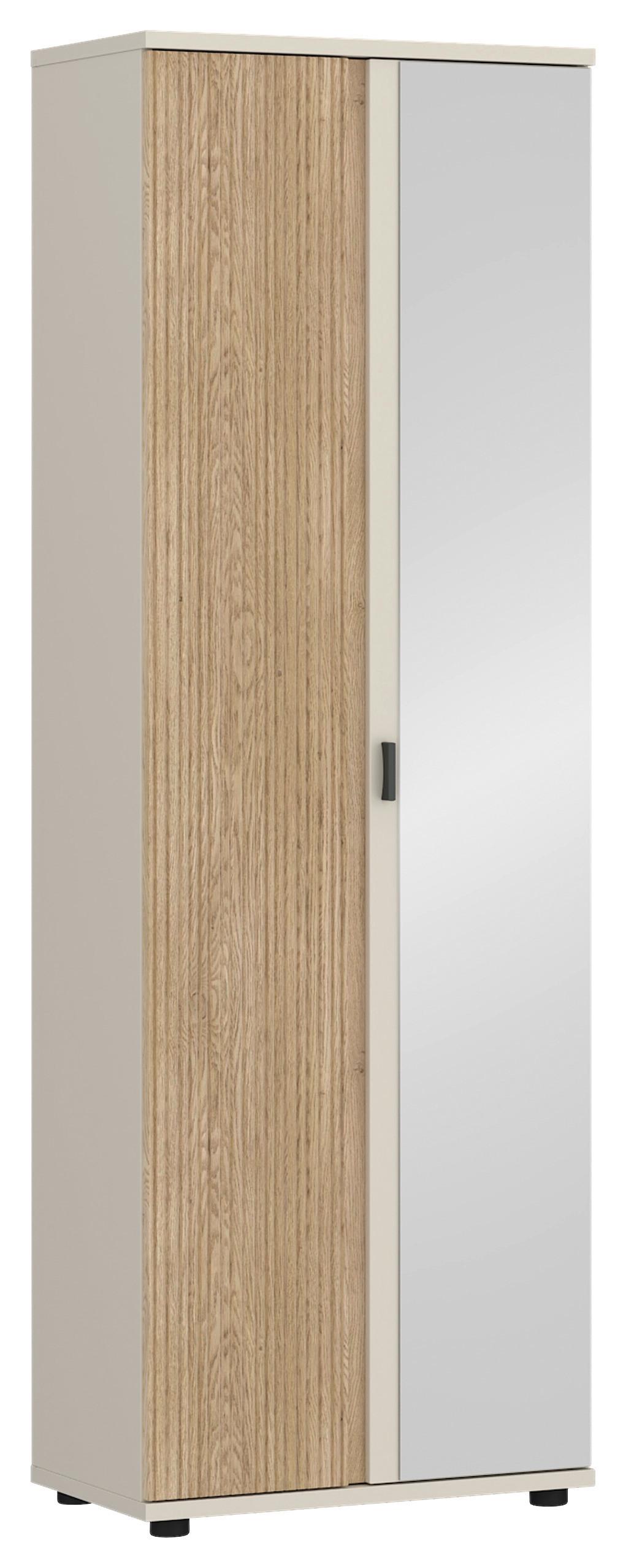 Garderobenschrank Mosano Eichefarben/Kaschmir B: 62 cm - Kaschmir/Eichefarben, Trend, Holzwerkstoff (62/188,6/40cm)