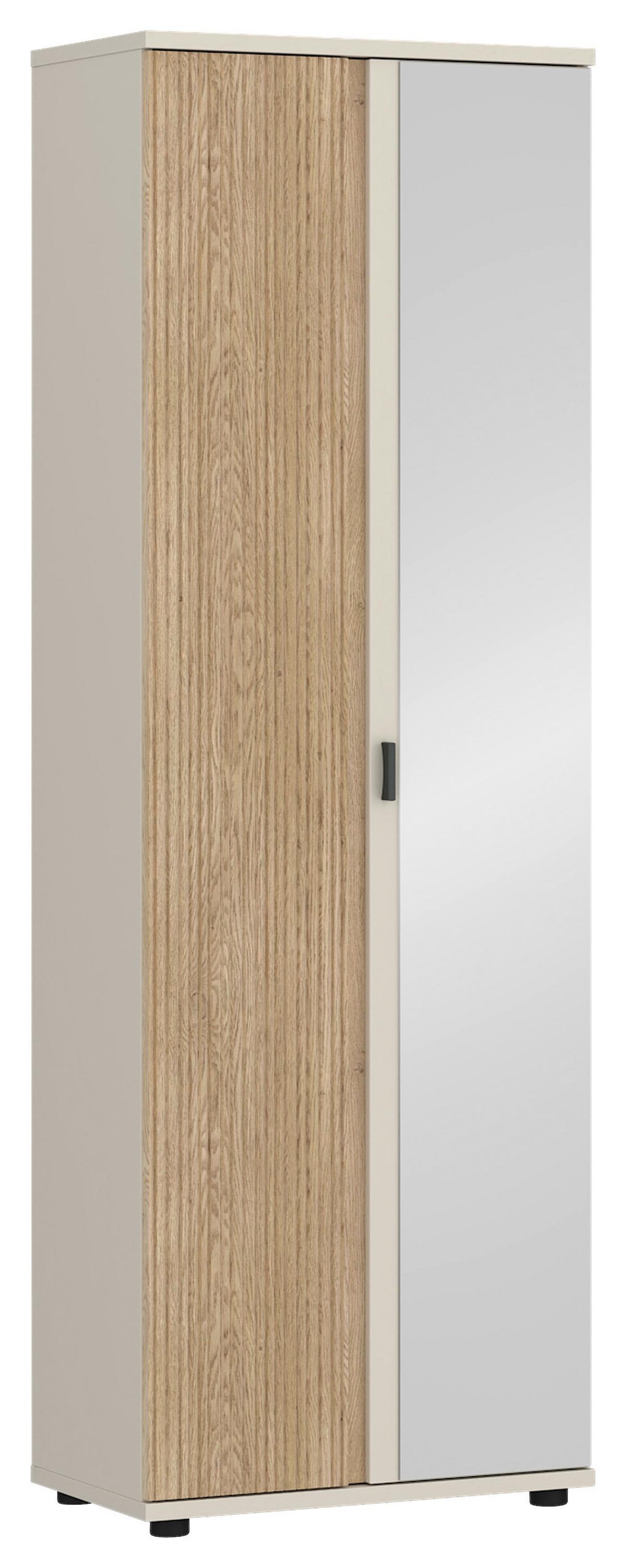 Garderobenschrank Mosano Eichefarben/Kaschmir B: 62 cm - Kaschmir/Eichefarben, Trend, Holzwerkstoff (62/188,6/40cm)