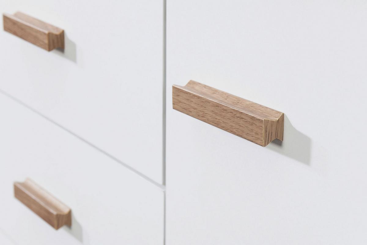 Sideboard Melanie Weiß Eichefarben - Eichefarben/Weiß, Design, Holzwerkstoff (144/80/44cm) - MID.YOU