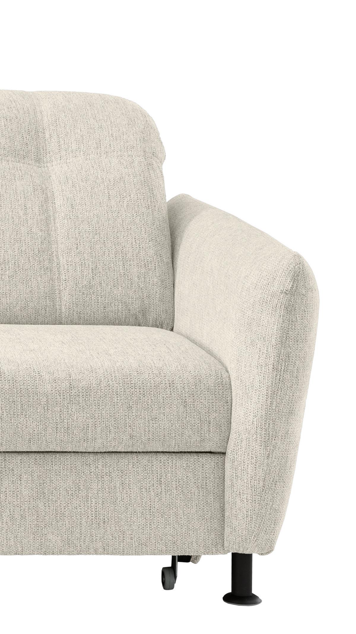 Ecksofa Minori Chenille Beige, S: 184x267 cm - Beige/Schwarz, MODERN, Textil (184/267cm) - Livetastic