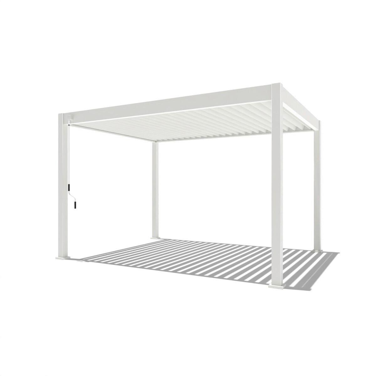 PergoLine Superior, 300x400 cm wetterbeständig, weiß - Weiß Hochglanz, Basics, Metall (300/255/400cm) - Gardenson