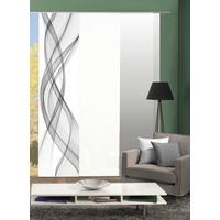 Flächenvorhang 3-tlg. Ferrola B: 60 Cm, Grau/weiß - Grau, Basics, Textil (60/245cm)