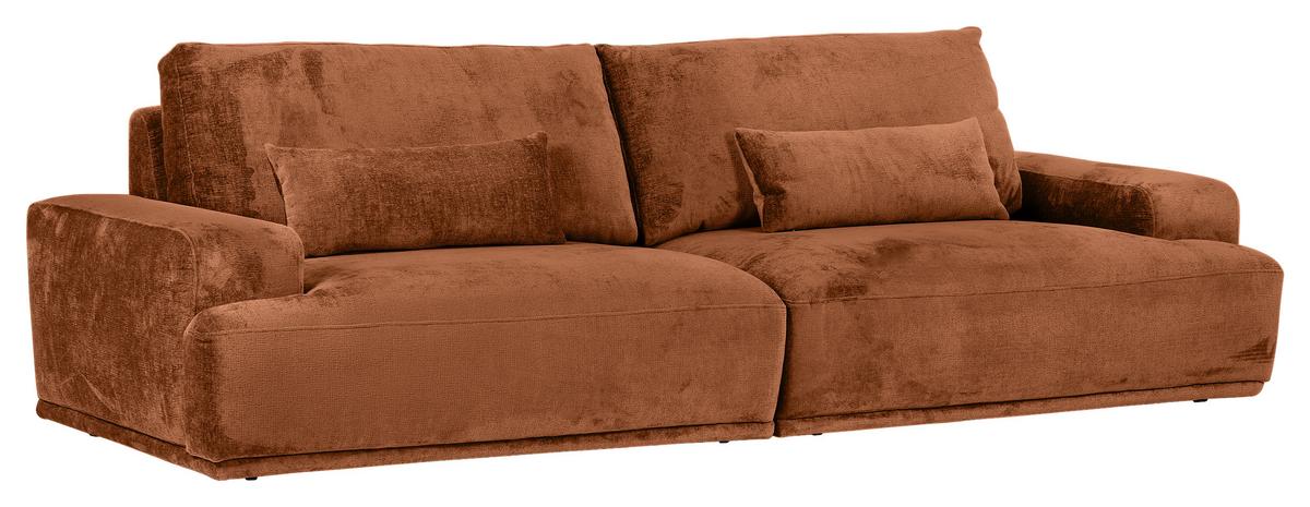 Bigsofa Mezino B: 282 cm Braun Chenille - Schwarz/Braun, KONVENTIONELL, Textil (282/73/115cm) - MID.YOU