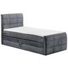 Boxspring postel KUBA 100x200 cm antracit - antracitová, Basics, kompozitní dřevo/textil (100/200cm) - MID.YOU