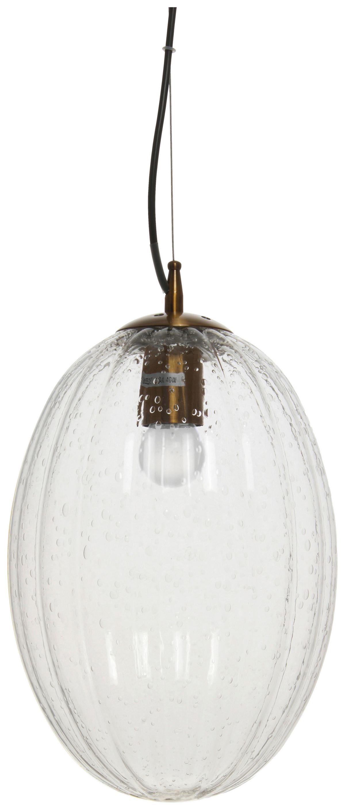 Hängeleuchte Virgina 125 Klar B: 23 Cm - Klar, Basics, Glas/Metall (23/23/36cm) - Kayoom