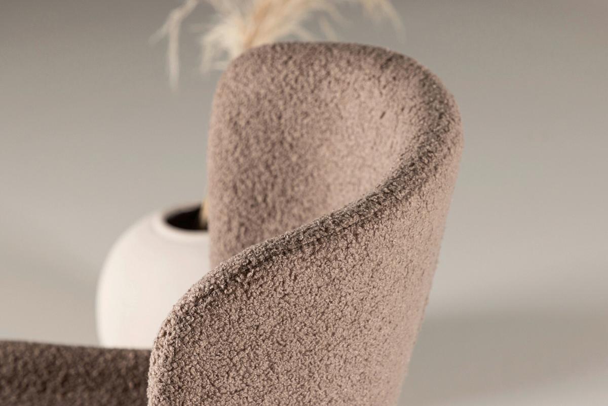 STUHL Modesto Braun B: 48 cm - Braun, MODERN, Textil/Metall (48/80/54cm) - Livetastic